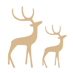Naklejka na ściany i meble gallant reindeer silhouette isolated on white background vector illustration EPS10