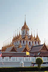 Foto op Canvas Loha Prasat, the golden and iron monastery in Wat Ratchanatdaram, Bangkok, Thailand © Artur
