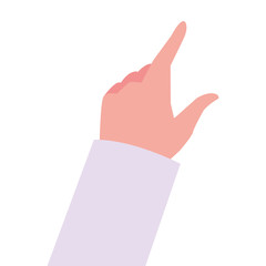 hand on white background icon