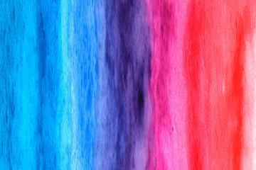 Abstract bright color rainbow striped watercolor background for your design