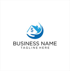 Buy  House Logo Design Business. Rent Home Logo Design . Real Estate Loan Logo Design Vector Stock Illustration