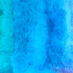 Abstract blue background. The texture of brush strokes of paint. Watercolor hand-drawn background. Bright color element for abstract artistic background with space for text or image