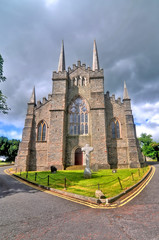Fototapeta na wymiar Cathedral Church of the Holy and Undivided Trinity - cathedral located in the town of Downpatrick in Northern Ireland