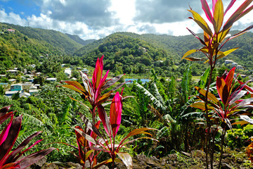 Caribbean. The Island Of St Lucia.  Saint Lucia is considered to be the most beautiful island in...