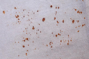 stain of rust on dirty fabric cloth texture