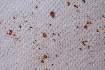 stain of rust on dirty fabric cloth texture