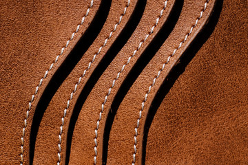 texture of brown leather wallet with card slot