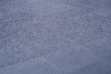 wet street floor with rain drop texture
