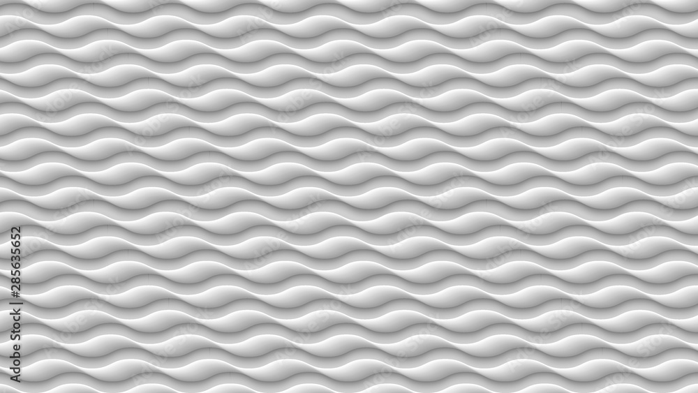 Poster white wave texture, 3d gray abstract pattern, wavy lines texture background