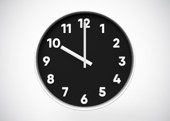 Obraz na płótnie Canvas Clock 10 O’Clock Time 3D Render