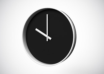 Clock 10 O’Clock Time 3D Render