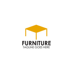 Furniture logo design vector template