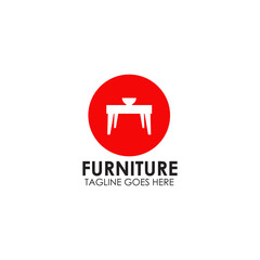 Furniture logo design vector template