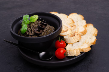 Traditional black tapenade