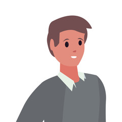 businessman portrait character white background