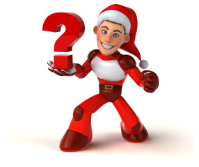 Fun Super Santa Claus - 3D Illustration