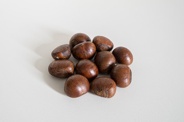 chestnuts isolated on white background