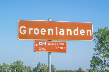 Fototapeta premium Groenlanden sign in Gelderland