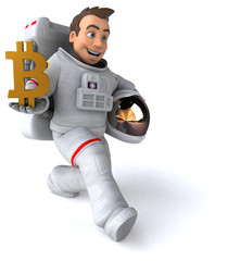 Fun astronaut - 3D Illustration