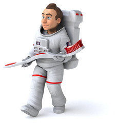 Fun astronaut - 3D Illustration