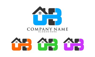 Fototapeta premium Abstract UB construction set template logo