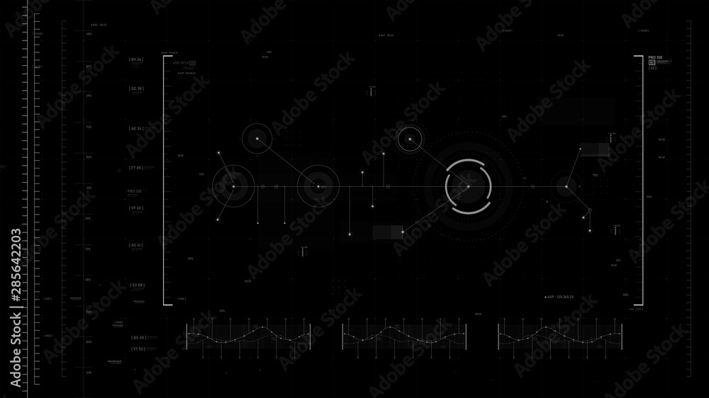 Poster futuristic user interface design element video overlay 011