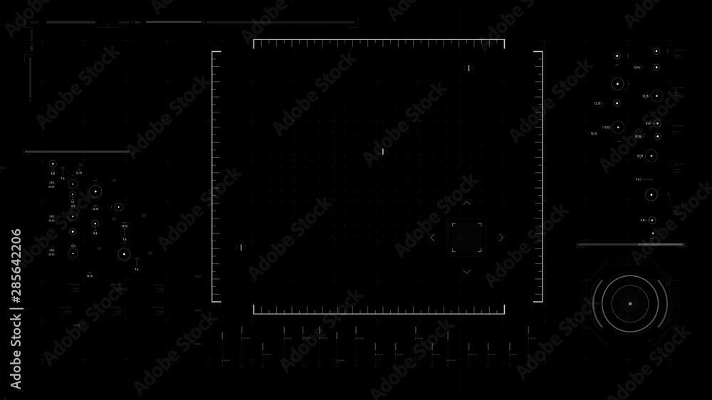 Poster futuristic user interface design element video overlay 012