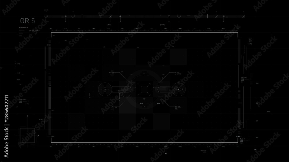 Poster futuristic user interface design element video overlay 010