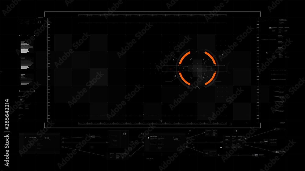 Poster futuristic user interface design element video overlay 007