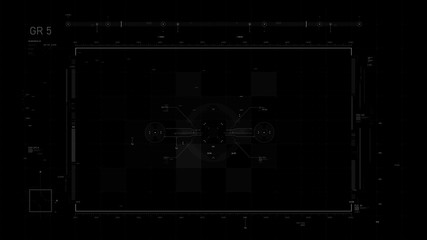 Futuristic user interface design element Video overlay 010