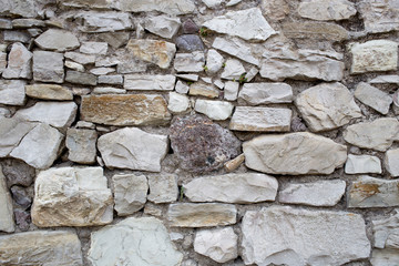 old stone wall of stones