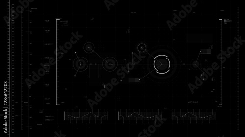 Futuristic user interface design element Video overlay 011