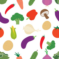 Seamless pattern with vegetables design
