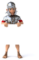 Fun roman soldier - 3D Illustration