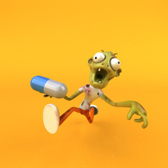 Fun zombie - 3D Illustration