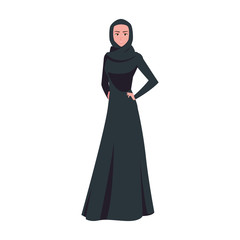 arab woman character in a hijab