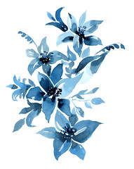 Flowers watercolor illustration