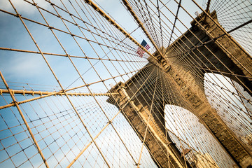 The Cables of Brooklyn bridge in New York