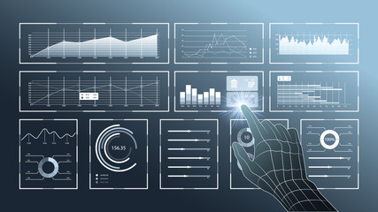 virtual infographic screen