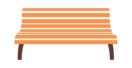 wooden bench on white background