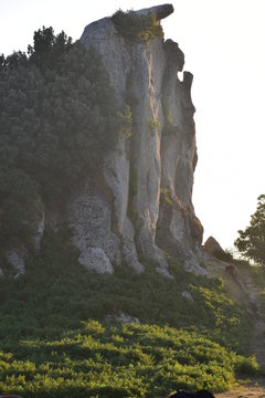 Altopiano dell' Argimusco - Montalbano Elicona- Sicilia Mionti Peloritani . Le pietre possiedono particolari forme, antropomorfe e zoomorfe