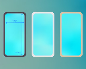 Mesh, cyan colored phone backgrounds kit.