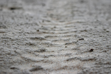 Trace from the car.