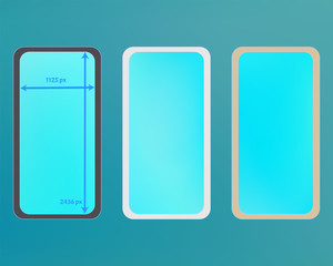 Mesh, cyan colored phone backgrounds kit.