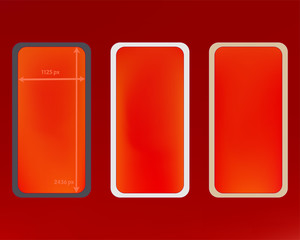 Mesh, red colored phone backgrounds kit.