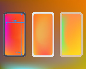 Mesh, multicolor phone backgrounds kit.