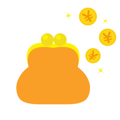 財布　ウォレット　がま口　円　硬貨　yen