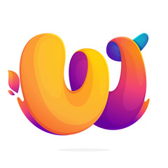W letter logo consisting of fire flames.