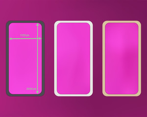 Mesh, magenta colored phone backgrounds kit.
