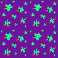 Fototapeta premium Seamless endless repeating multicolored bright ornament of different colors